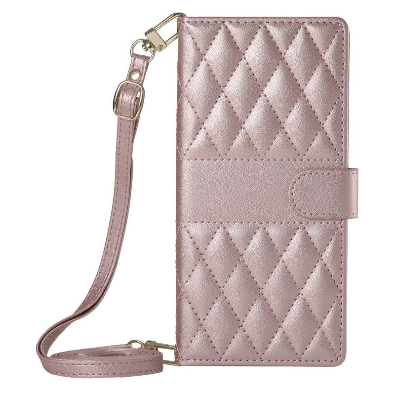 Lederhüllen Google Pixel 10a Gesteppte Geldbörse Mit Riemen