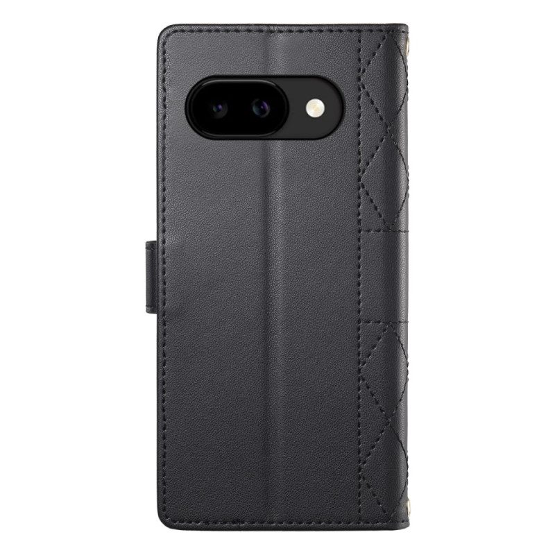 Lederhüllen Google Pixel 10a Gesteppte Geldbörse Mit Riemen