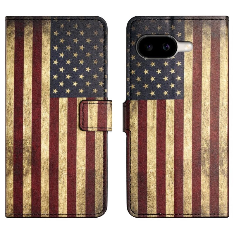 Lederhüllen Google Pixel 10a Handyhülle Amerikanische Flagge