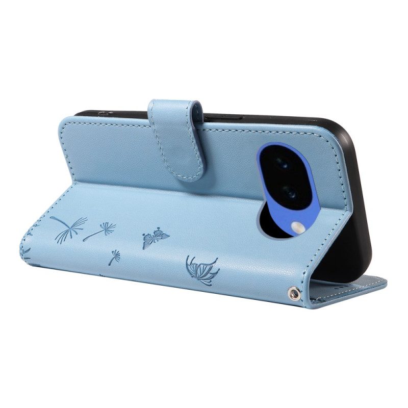 Lederhüllen Google Pixel 10a Handyhülle Löwenzahnmuster