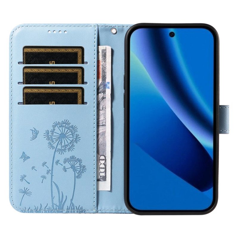 Lederhüllen Google Pixel 10a Handyhülle Löwenzahnmuster