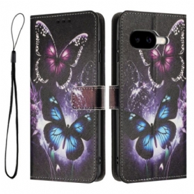 Lederhüllen Google Pixel 10a Handyhülle Zwei Schmetterlinge
