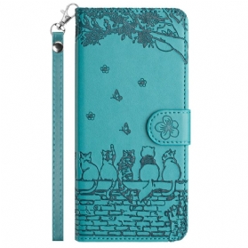 Lederhüllen Google Pixel 10a Katzenmuster