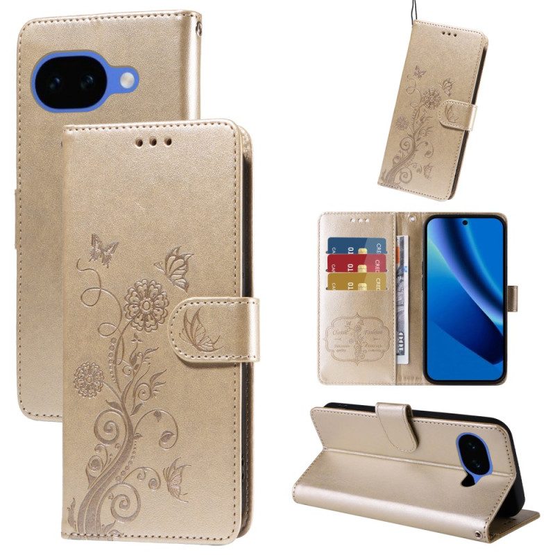 Lederhüllen Google Pixel 10a Schmetterlingsmotiv