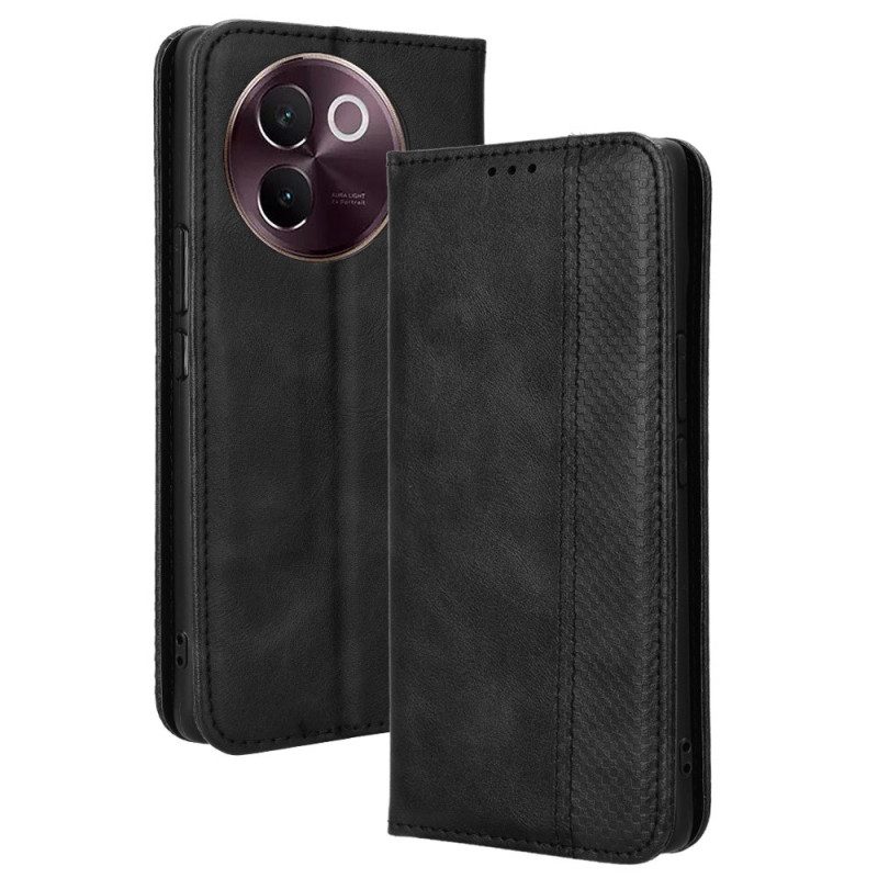 Flip Case Vivo V40 Lite 5g Vintage-rand