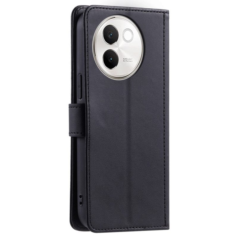 Lederhüllen Vivo V40 Lite 5g Handyhülle Gesteppt Mit Tragegurt Und Schultergurt