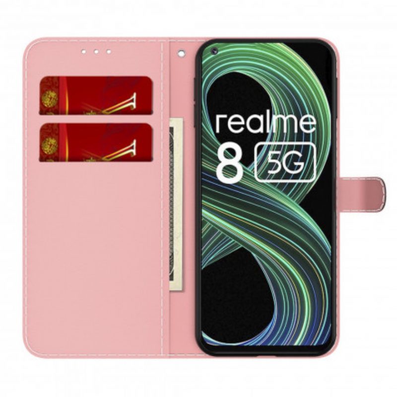 Flip Case Für Realme 8 5G Aquarell
