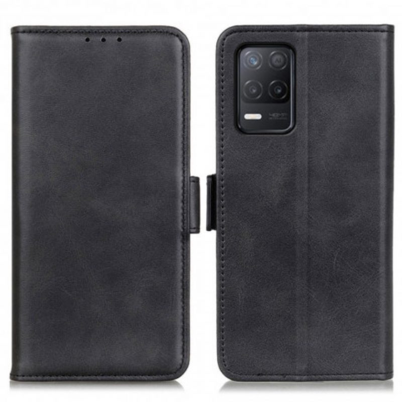 Lederhüllen Für Realme 8 5G Flip Case Doppelte Klappe