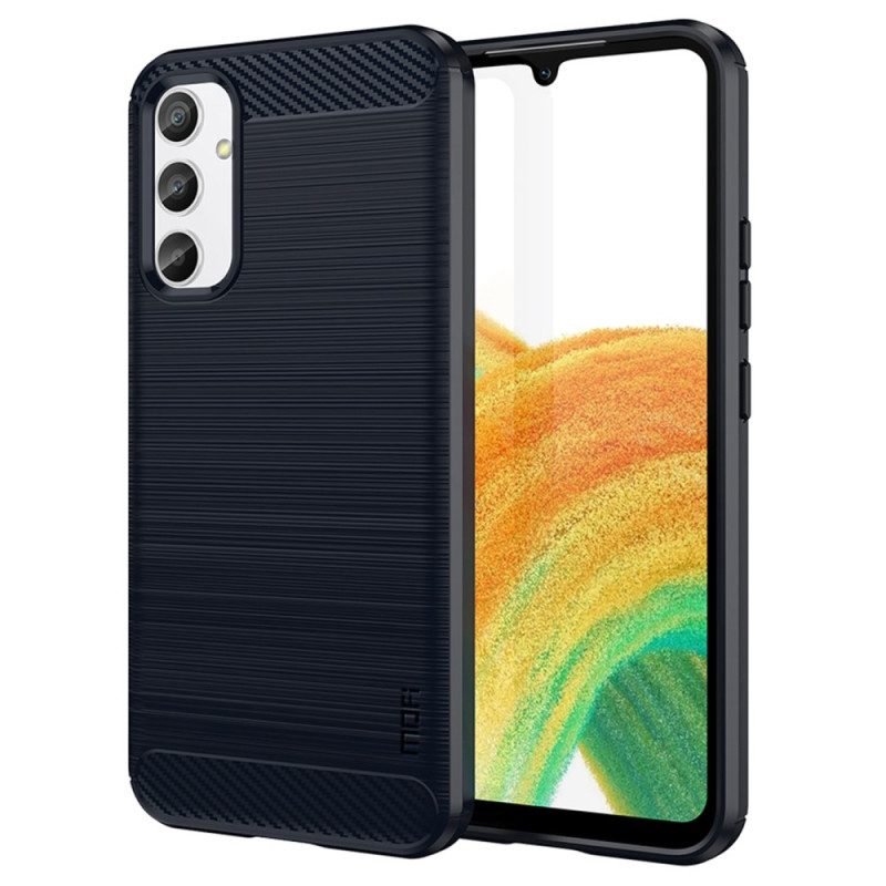 Hülle Für Samsung Galaxy A34 5G Mofi Gebürstete Kohlefaser