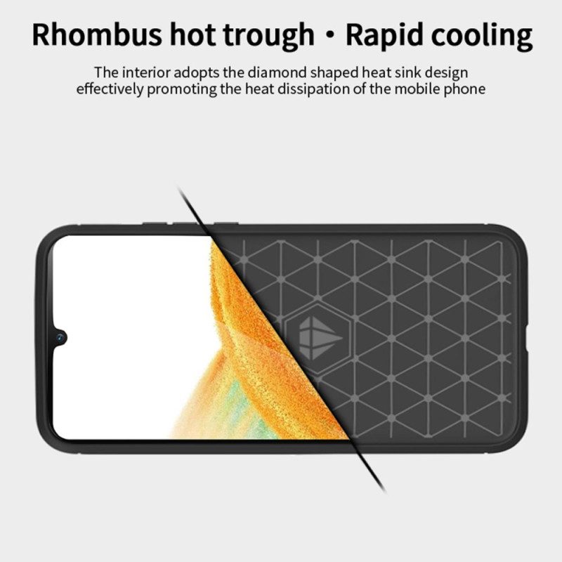 Hülle Für Samsung Galaxy A34 5G Mofi Gebürstete Kohlefaser