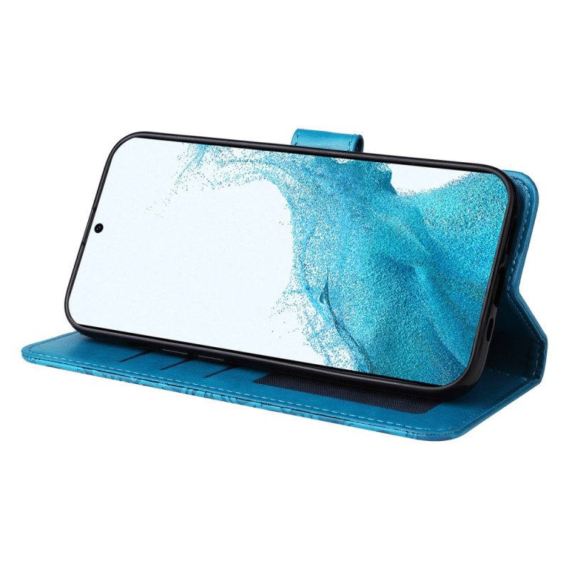 Lederhüllen Für Samsung Galaxy A34 5G Mandala-sonne Mit Schlüsselband