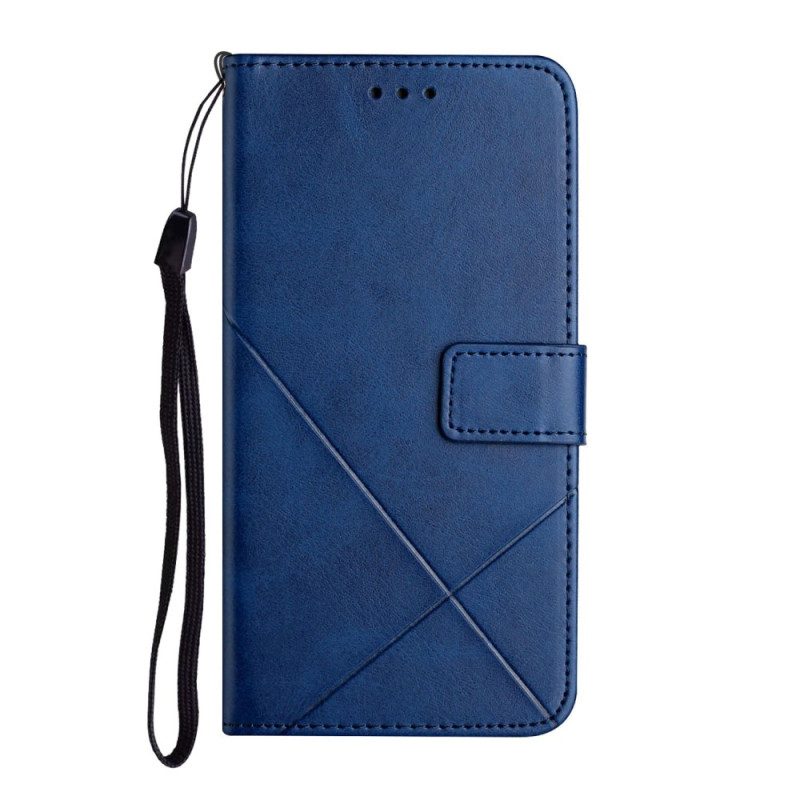 Lederhüllen Für Samsung Galaxy A34 5G Mit Kordel Lanyard-linien