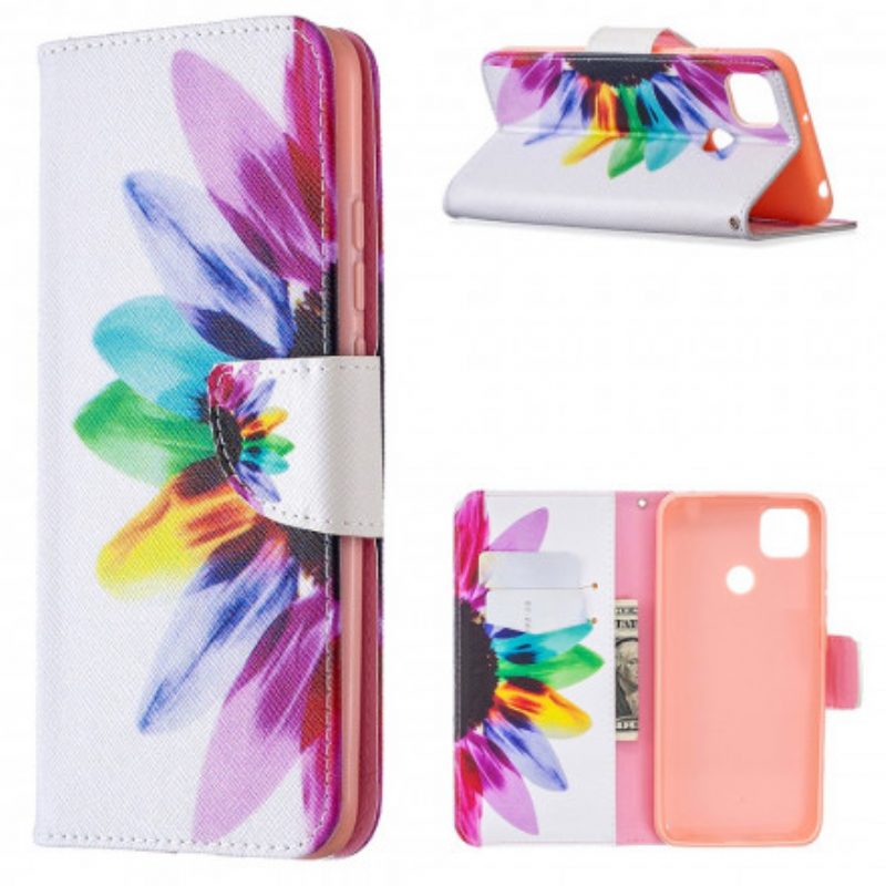 Flip Case Für Xiaomi Redmi 9C Aquarellblume