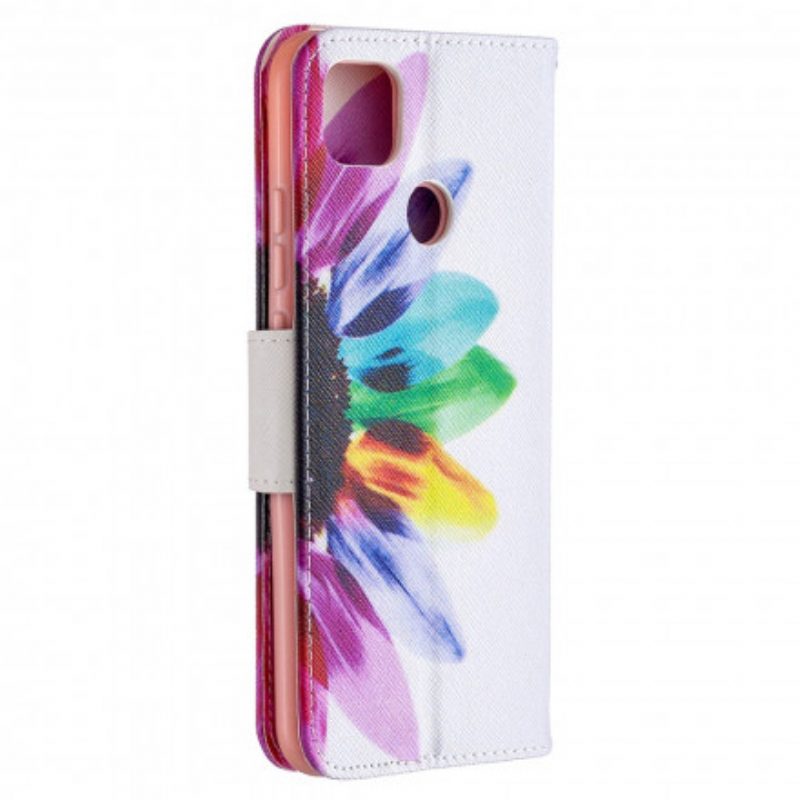 Flip Case Für Xiaomi Redmi 9C Aquarellblume