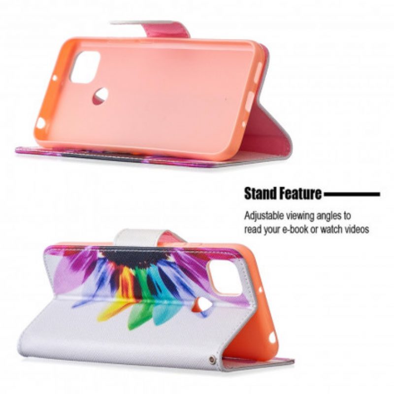 Flip Case Für Xiaomi Redmi 9C Aquarellblume