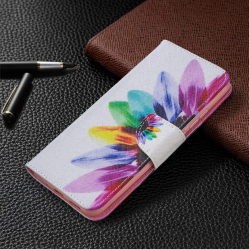 Flip Case Für Xiaomi Redmi 9C Aquarellblume