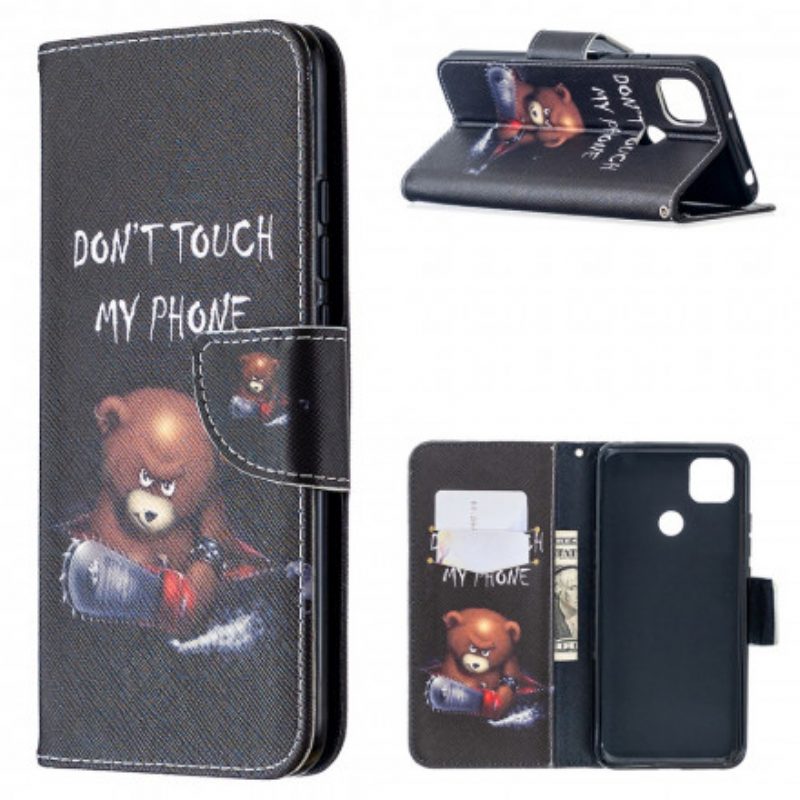Flip Case Für Xiaomi Redmi 9C Gefährlicher Bär