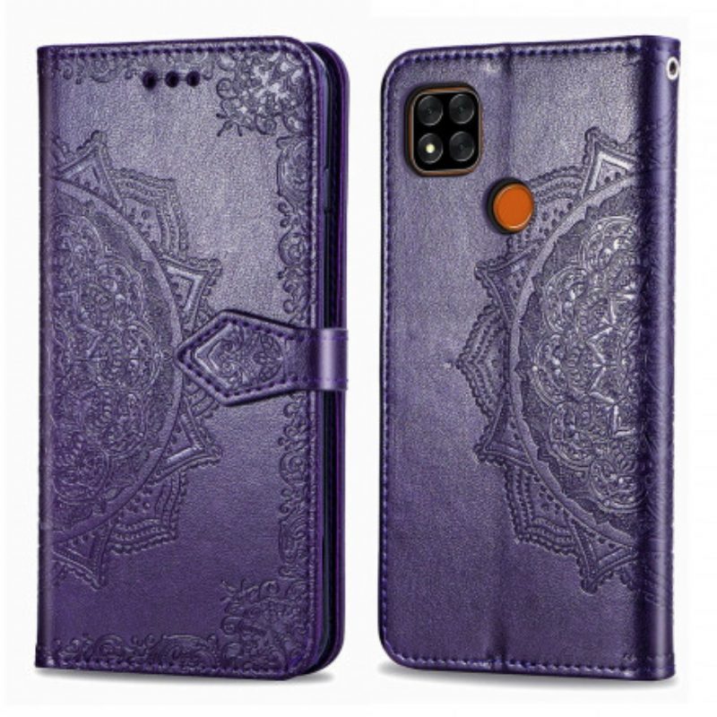 Flip Case Für Xiaomi Redmi 9C Mandala-mittelalter