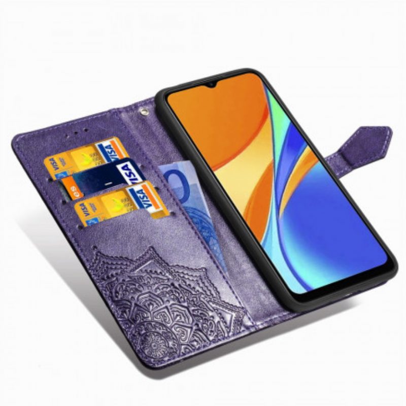 Flip Case Für Xiaomi Redmi 9C Mandala-mittelalter