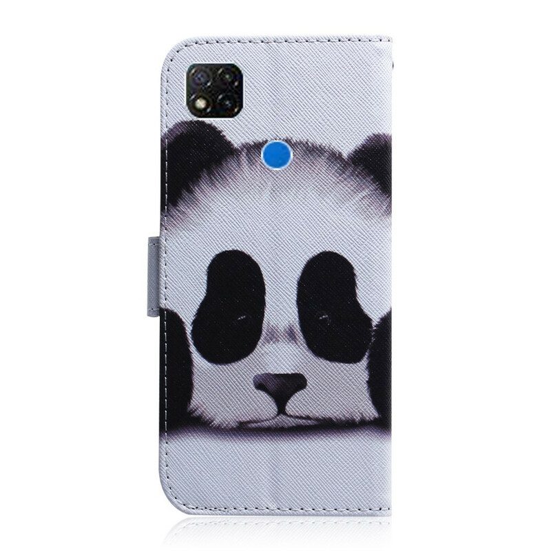 Flip Case Für Xiaomi Redmi 9C Panda-gesicht