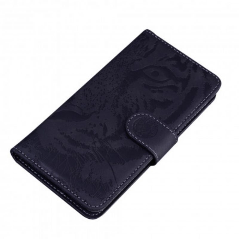 Flip Case Für Xiaomi Redmi 9C Tiger-gesichtsdruck