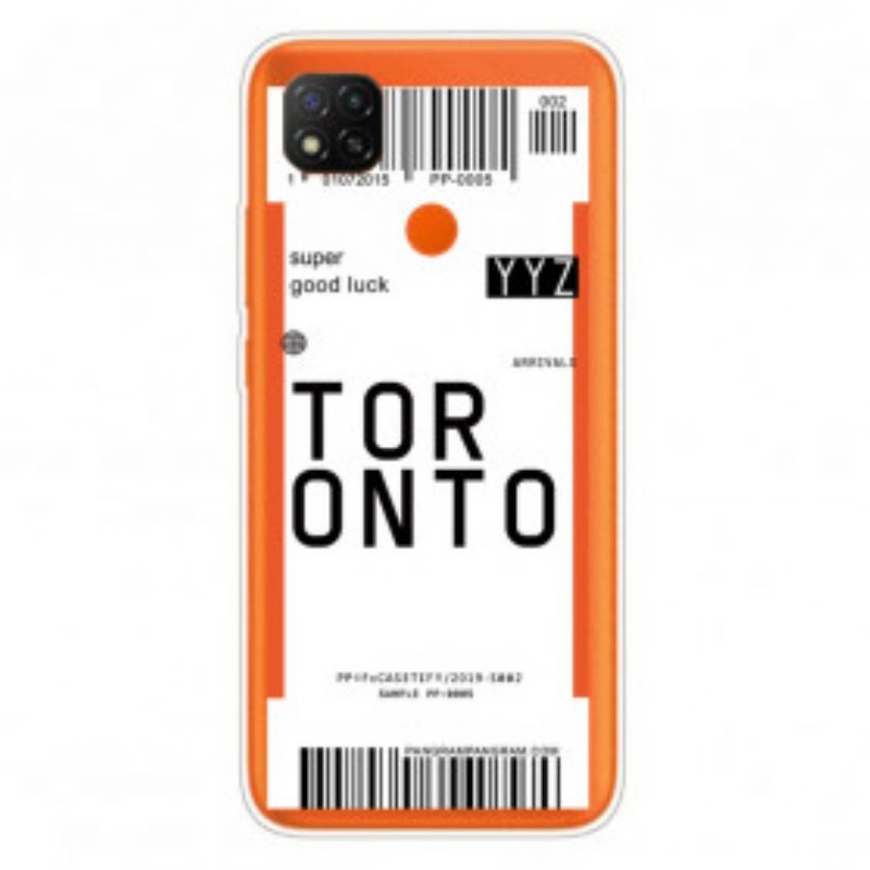 Handyhülle Für Xiaomi Redmi 9C Bordkarte Für Toronto
