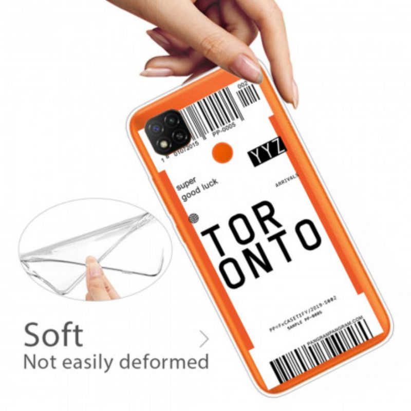 Handyhülle Für Xiaomi Redmi 9C Bordkarte Für Toronto