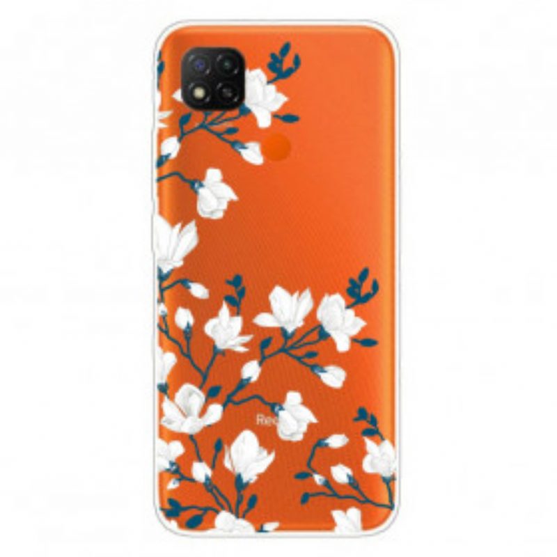 Handyhülle Für Xiaomi Redmi 9C Weiße Blumen