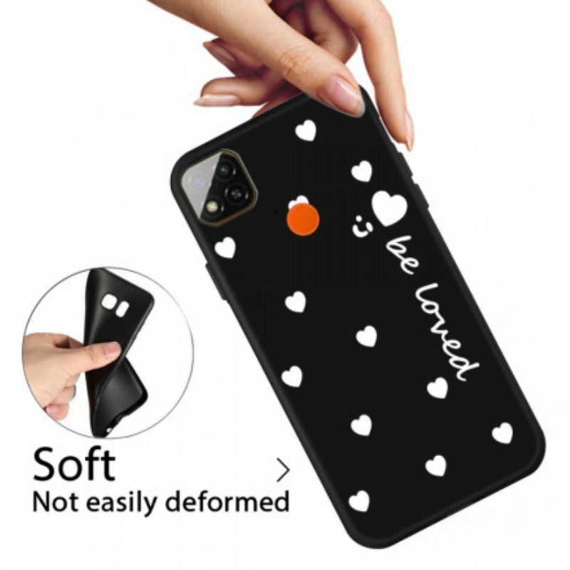 Hülle Für Xiaomi Redmi 9C Silikonherz „be Loved“.