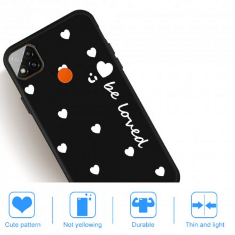 Hülle Für Xiaomi Redmi 9C Silikonherz „be Loved“.