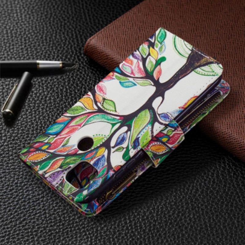 Lederhüllen Für Xiaomi Redmi 9C Baumtasche Mit Reißverschluss