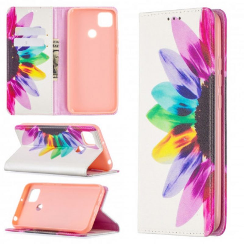 Schutzhülle Für Xiaomi Redmi 9C Flip Case Aquarellblume
