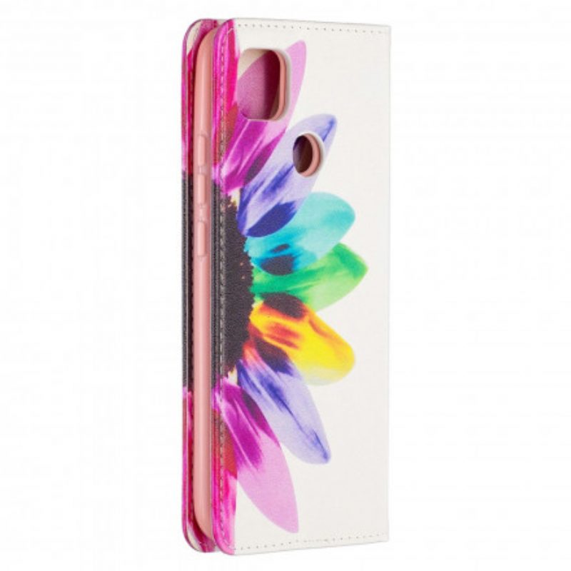 Schutzhülle Für Xiaomi Redmi 9C Flip Case Aquarellblume