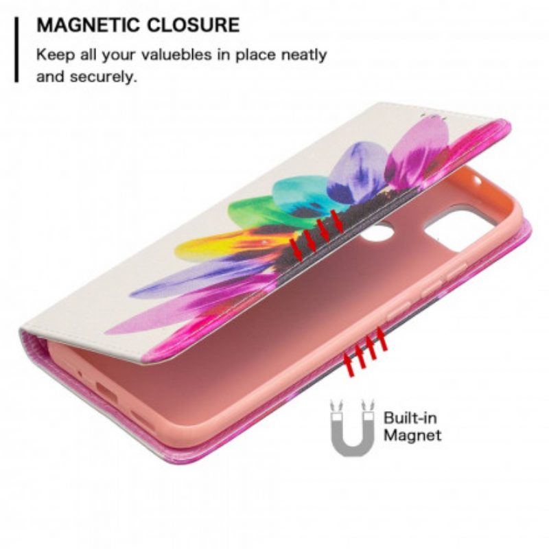 Schutzhülle Für Xiaomi Redmi 9C Flip Case Aquarellblume