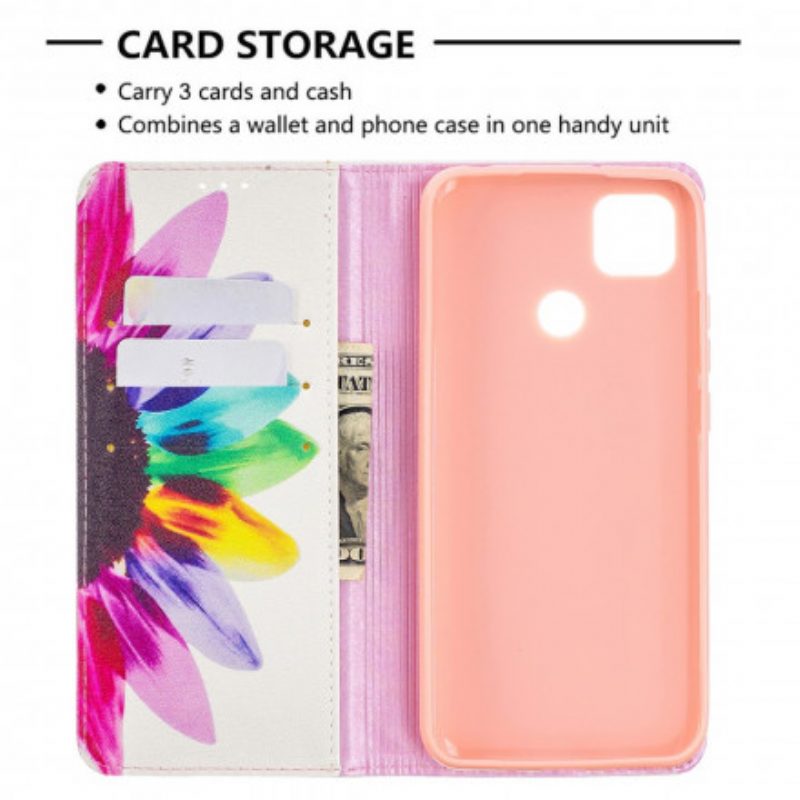 Schutzhülle Für Xiaomi Redmi 9C Flip Case Aquarellblume