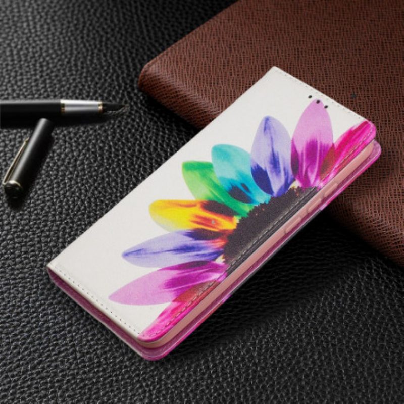 Schutzhülle Für Xiaomi Redmi 9C Flip Case Aquarellblume