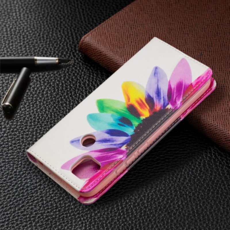 Schutzhülle Für Xiaomi Redmi 9C Flip Case Aquarellblume
