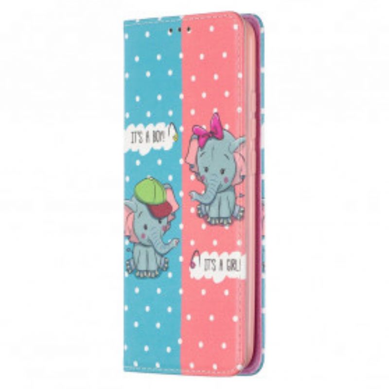 Schutzhülle Für Xiaomi Redmi 9C Flip Case Elefantenbabys
