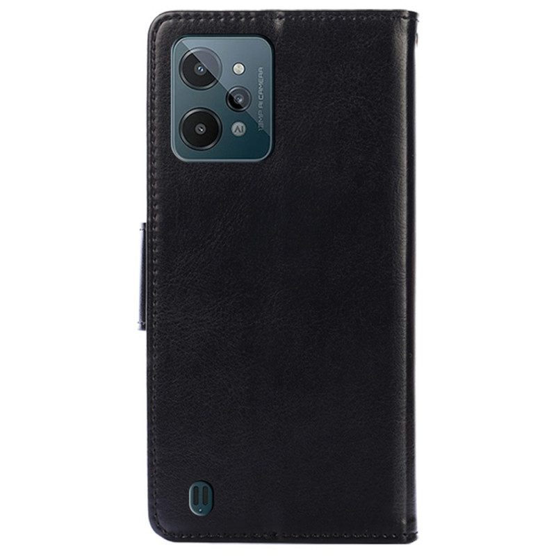 Flip Case Für Realme C31 Vintage-kunstleder