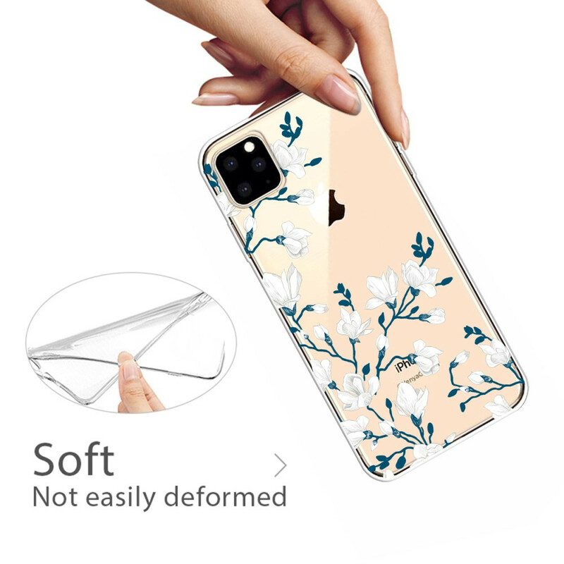 Handyhülle Für iPhone 11 Pro Max Weiße Blumen