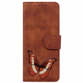 Flip Case Für Moto G73 5G Schmetterlingsdesign