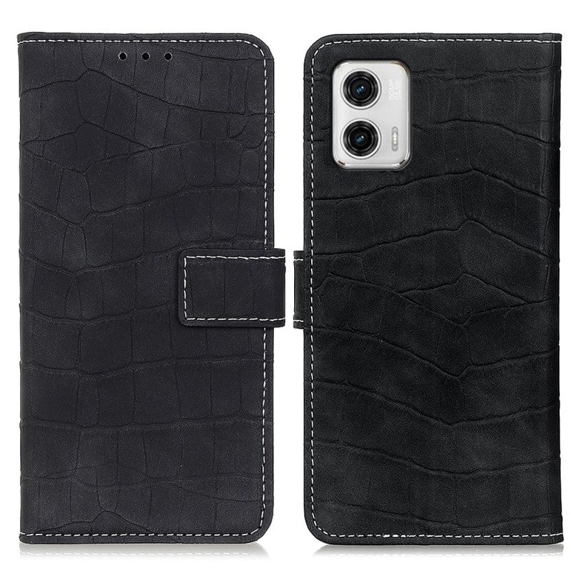 Lederhüllen Für Moto G73 5G Krokodil