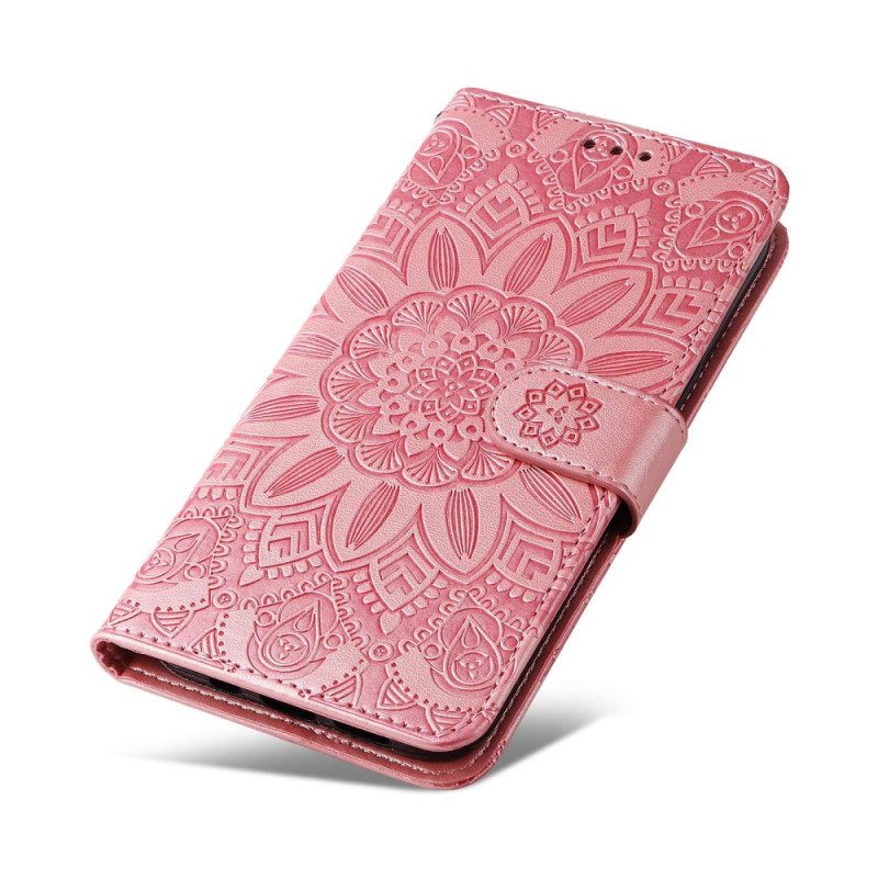 Flip Case Für Samsung Galaxy M13 Mit Kordel Riemchen-sonnenblume
