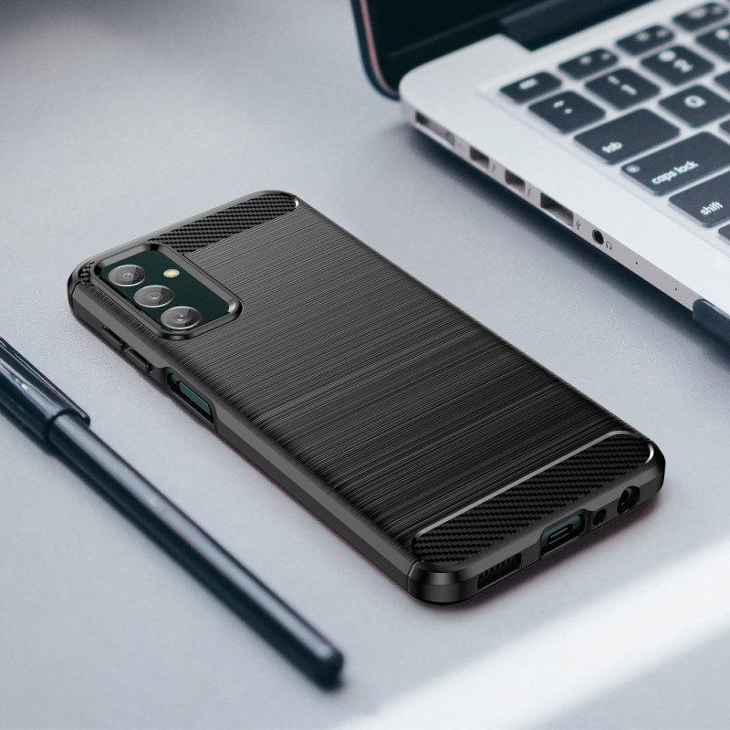 Hülle Für Samsung Galaxy M13 Gebürstete Kohlefaser