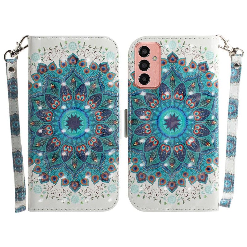 Lederhüllen Für Samsung Galaxy M13 Mandala Mit Schlüsselband
