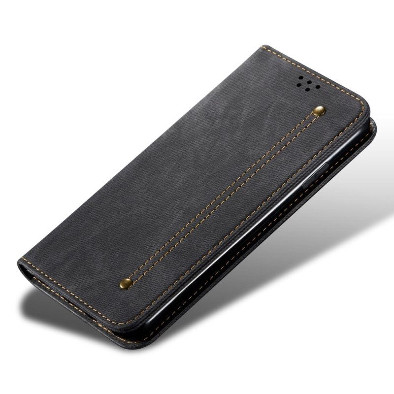Flip Case Für Realme C63 Denim-stoff