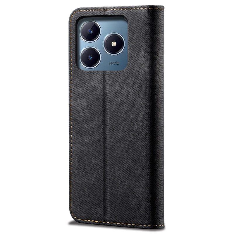 Flip Case Für Realme C63 Denim-stoff