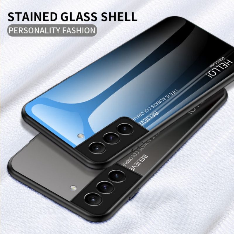 Handyhülle Für Samsung Galaxy S22 Plus 5G Gehärtetes Glas Hallo