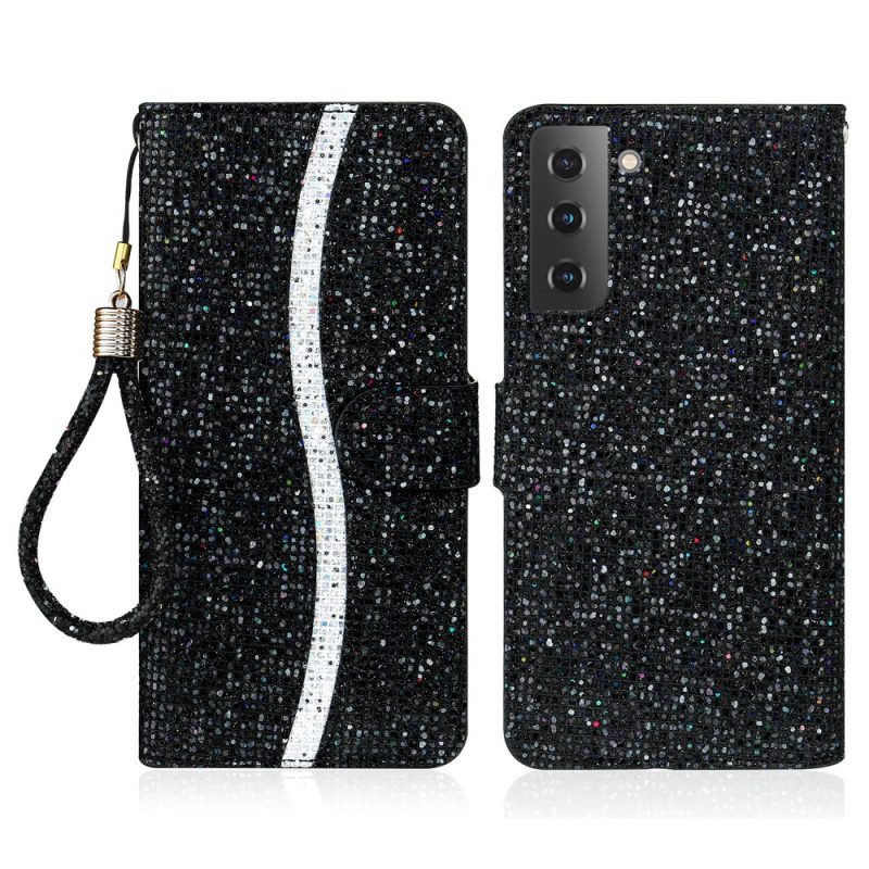 Lederhüllen Für Samsung Galaxy S22 Plus 5G Pailletten-s-design