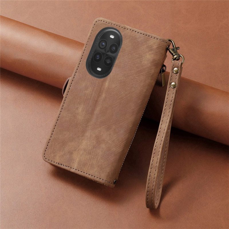 Lederhüllen Huawei Nova 13 Pro Geldbörse Mit Reißverschluss
